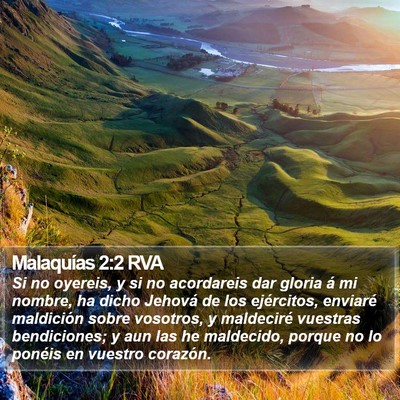 Malaquías 2:2 RVA Bible Verse Image