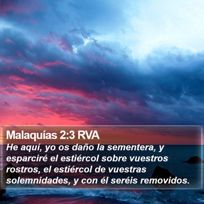Malaquías 2:3 RVA Bible Verse Image