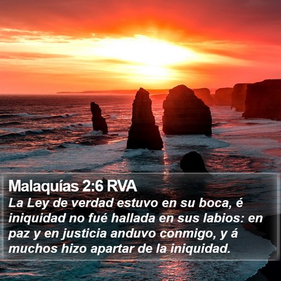 Malaquías 2:6 RVA Bible Verse Image