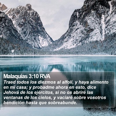 Malaquías 3:10 RVA Bible Verse Image