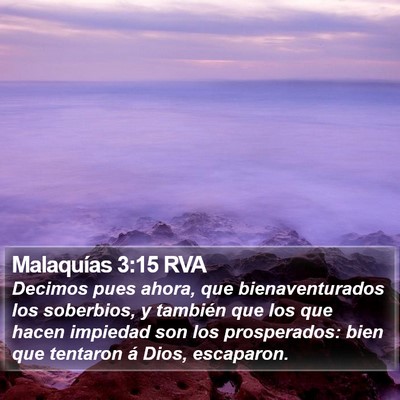 Malaquías 3:15 RVA Bible Verse Image