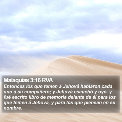 Malaquías 3:16 RVA Bible Verse Image