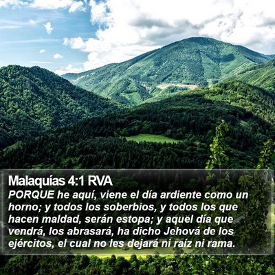 Malaquías 4:1 RVA Bible Verse Image