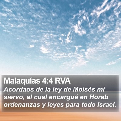 Malaquías 4:4 RVA Bible Verse Image