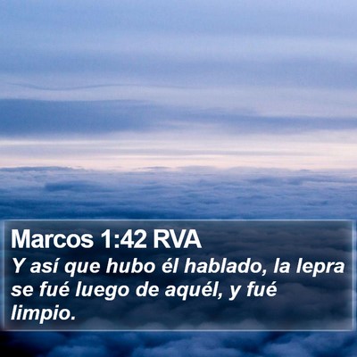 Marcos 1:42 RVA Bible Verse Image