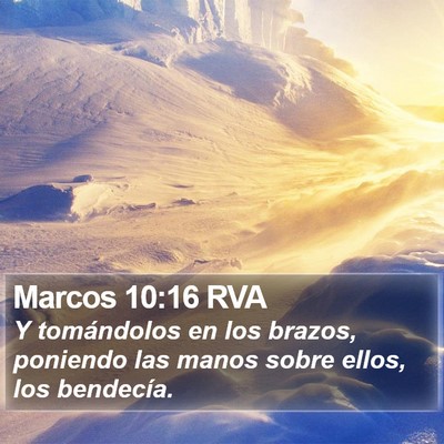 Marcos 10:16 RVA Bible Verse Image