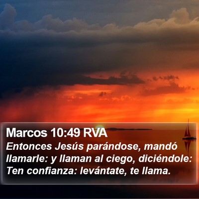 Marcos 10:49 RVA Bible Verse Image