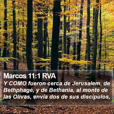 Marcos 11:1 RVA Bible Verse Image