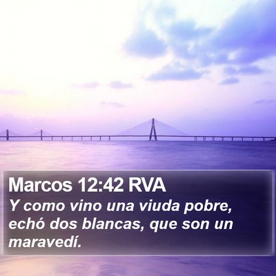 Marcos 12:42 RVA Bible Verse Image