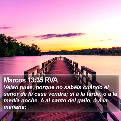 Marcos 13:35 RVA Bible Verse Image