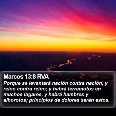Marcos 13:8 RVA Bible Verse Image