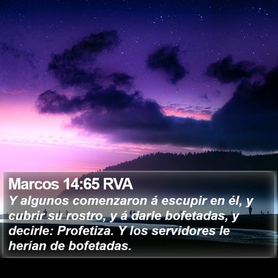 Marcos 14:65 RVA Bible Verse Image