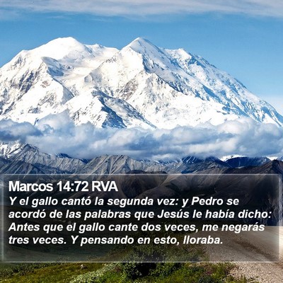 Marcos 14:72 RVA Bible Verse Image