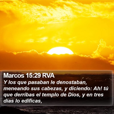 Marcos 15:29 RVA Bible Verse Image