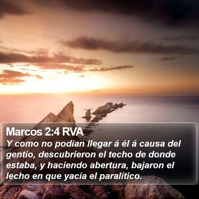 Marcos 2:4 RVA Bible Verse Image