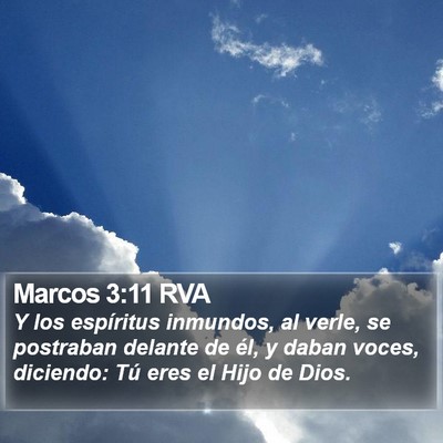 Marcos 3:11 RVA Bible Verse Image
