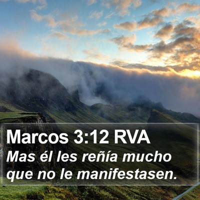 Marcos 3:12 RVA Bible Verse Image