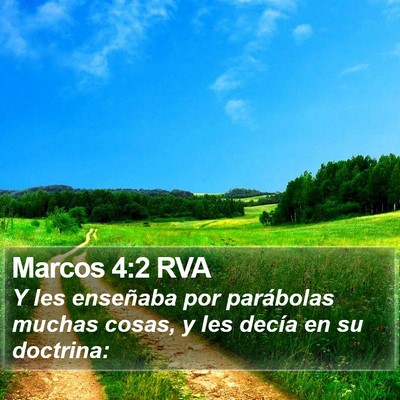 Marcos 4:2 RVA Bible Verse Image