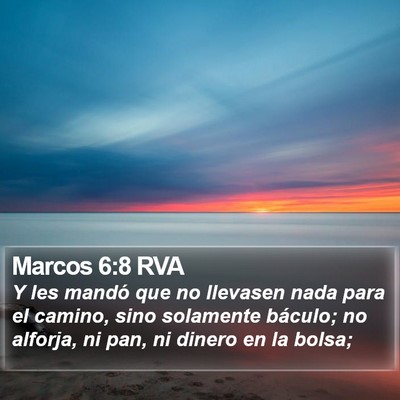 Marcos 6:8 RVA Bible Verse Image