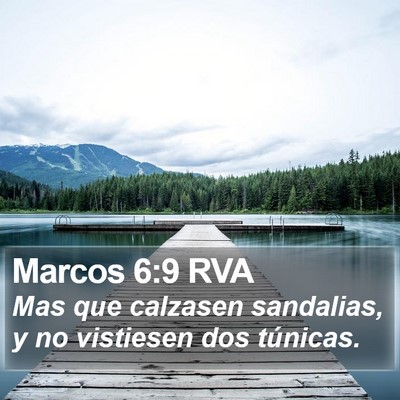 Marcos 6:9 RVA Bible Verse Image