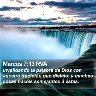 Marcos 7:13 RVA Bible Verse Image