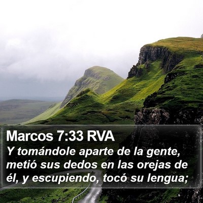 Marcos 7:33 RVA Bible Verse Image