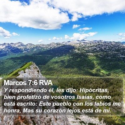 Marcos 7:6 RVA Bible Verse Image