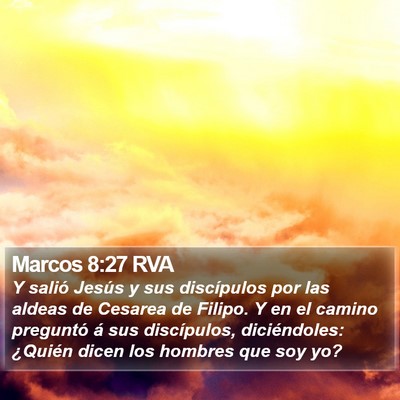 Marcos 8:27 RVA Bible Verse Image