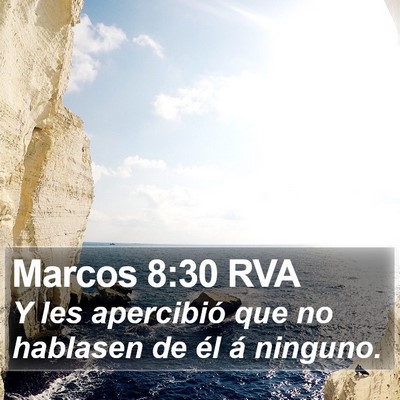 Marcos 8:30 RVA Bible Verse Image