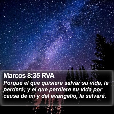 Marcos 8:35 RVA Bible Verse Image