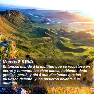 Marcos 8:6 RVA Bible Verse Image