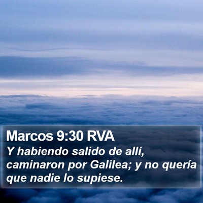Marcos 9:30 RVA Bible Verse Image