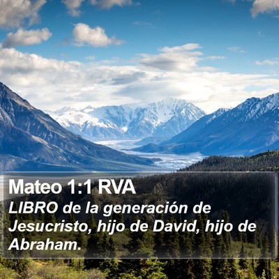 Mateo 1:1 RVA Bible Verse Image