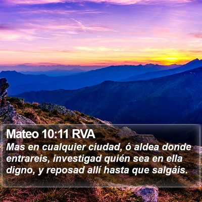 Mateo 10:11 RVA Bible Verse Image