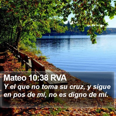 Mateo 10:38 RVA Bible Verse Image
