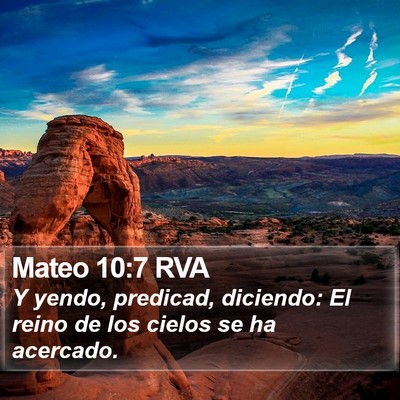 Mateo 10:7 RVA Bible Verse Image