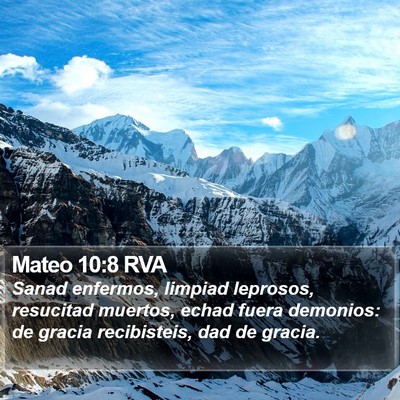 Mateo 10:8 RVA Bible Verse Image