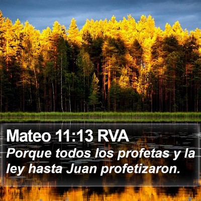 Mateo 11:13 RVA Bible Verse Image