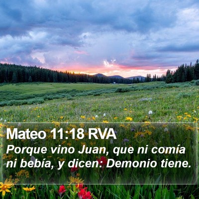 Mateo 11:18 RVA Bible Verse Image