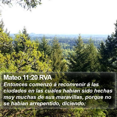 Mateo 11:20 RVA Bible Verse Image