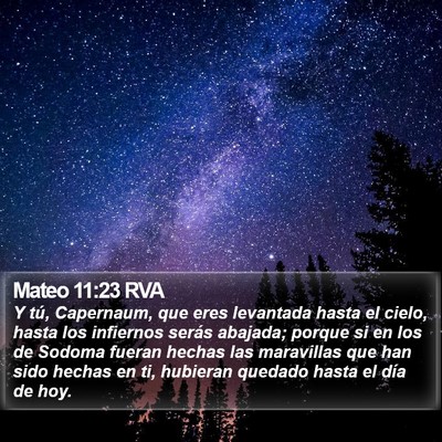 Mateo 11:23 RVA Bible Verse Image