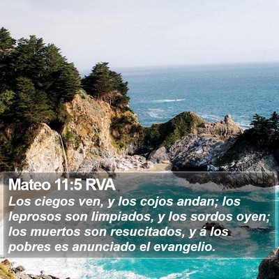Mateo 11:5 RVA Bible Verse Image