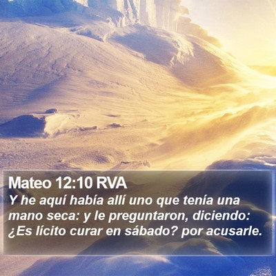 Mateo 12:10 RVA Bible Verse Image