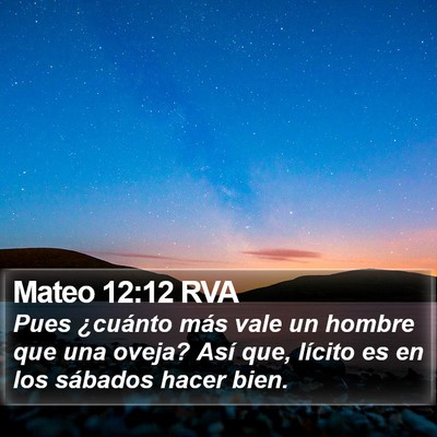 Mateo 12:12 RVA Bible Verse Image