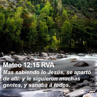 Mateo 12:15 RVA Bible Verse Image