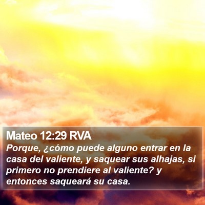 Mateo 12:29 RVA Bible Verse Image