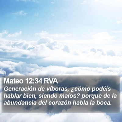 Mateo 12:34 RVA Bible Verse Image