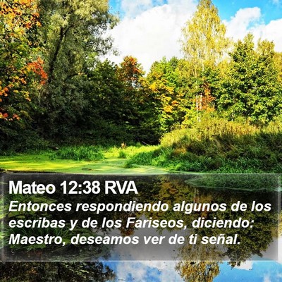 Mateo 12:38 RVA Bible Verse Image