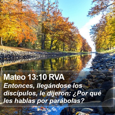 Mateo 13:10 RVA Bible Verse Image