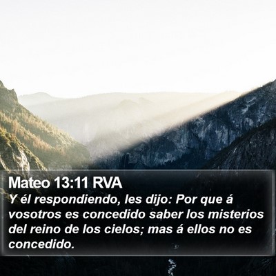 Mateo 13:11 RVA Bible Verse Image